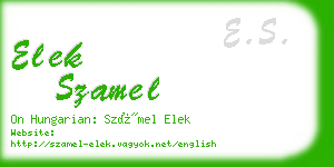 elek szamel business card